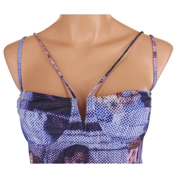 Miaou Aphex Corset Size XL Womens Blue Top $265 - Picture 4 of 15